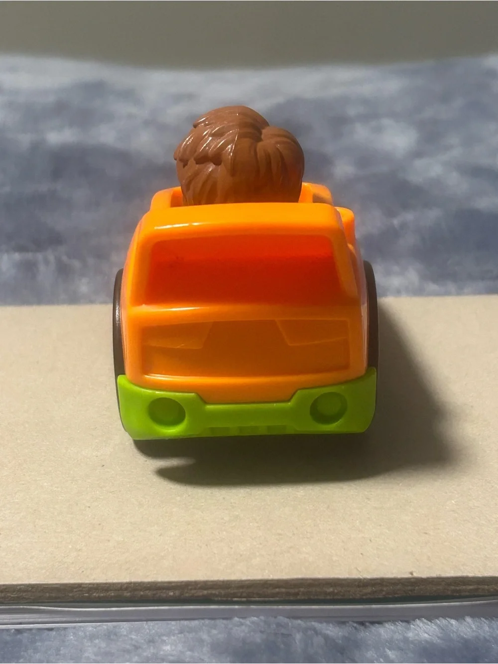 Little People Orange Kids Toy Race Car with Driver - Bright Orange & Green
